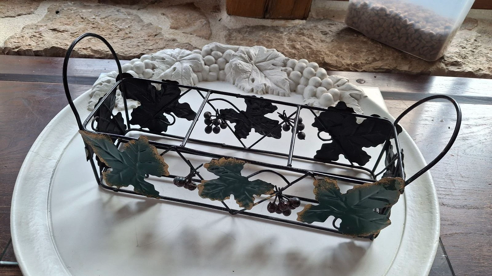 Porte verre en metal